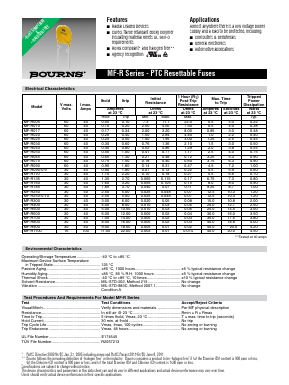 MF-R1100 Datasheet PDF Bourns, Inc
