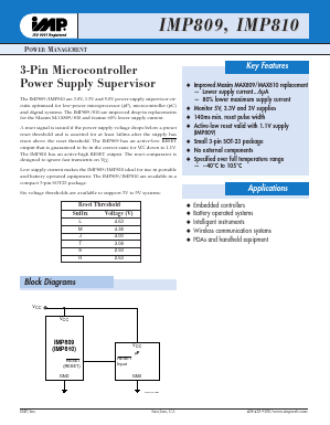 IMP809REUR-T Datasheet PDF A1 PROs co., Ltd.