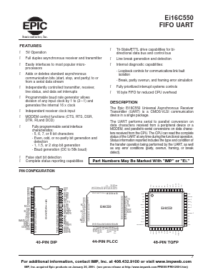 EI16C550 Datasheet PDF A1 PROs co., Ltd.
