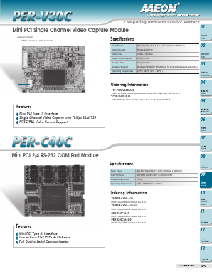 PER-C40C Datasheet PDF AAEON Technology