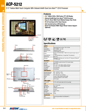 ACP-5212 Datasheet PDF AAEON Technology