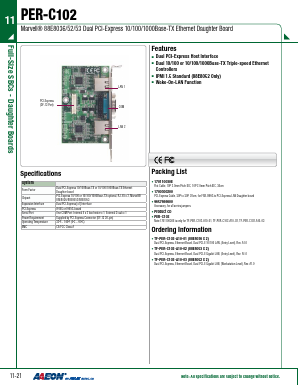 PER-C102 Datasheet PDF AAEON Technology