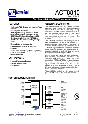 ACT8810QJ50F-T Datasheet PDF Active-Semi, Inc