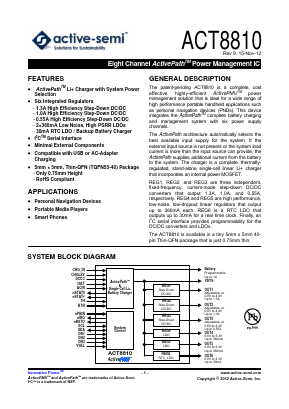ACT8810QJ213-T Datasheet PDF Active-Semi, Inc