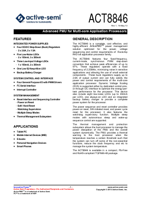 ACT8846 Datasheet PDF Active-Semi, Inc