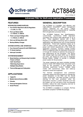 ACT8846 Datasheet PDF Active-Semi, Inc