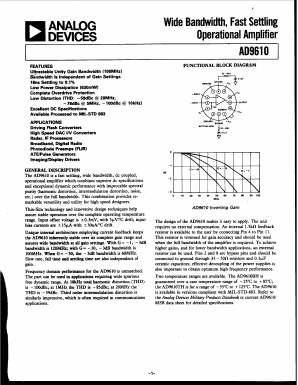 AD9610 Datasheet PDF Analog Devices