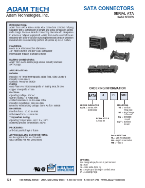 SATA Datasheet PDF Adam Technologies, Inc.