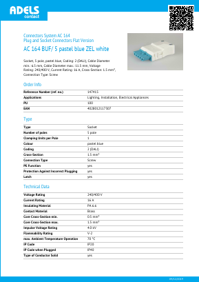 147415 Datasheet PDF Adels-Contact
