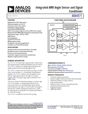 ADA4571BRZ Datasheet PDF Analog Devices