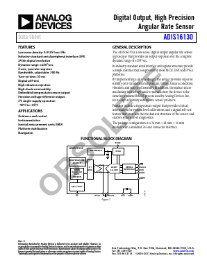 ADIS16130AMLZ Datasheet PDF Analog Devices