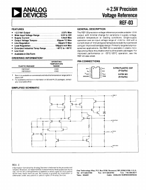 REF-03 Datasheet PDF Analog Devices