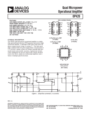 OP420C Datasheet PDF Analog Devices