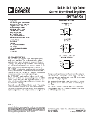 OP179GRU Datasheet PDF Analog Devices