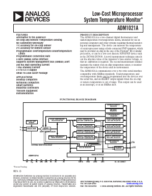 EVAL-ADM1021AEB Datasheet PDF Analog Devices