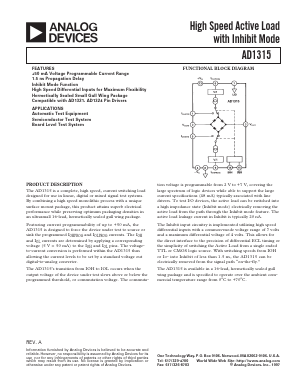 AD1315KZ Datasheet PDF Analog Devices