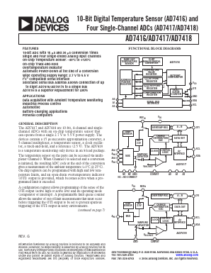 AD7418ARUZ Datasheet PDF Analog Devices