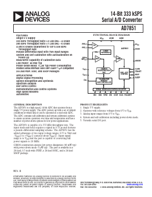 EVAL-AD7851CB4 Datasheet PDF Analog Devices