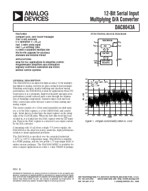 DAC8043A1ES Datasheet PDF Analog Devices