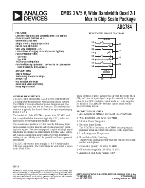ADG784 Datasheet PDF Analog Devices