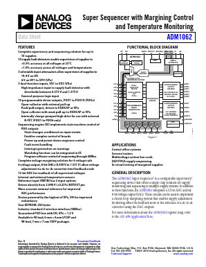 ADM1062ACPZ Datasheet PDF Analog Devices