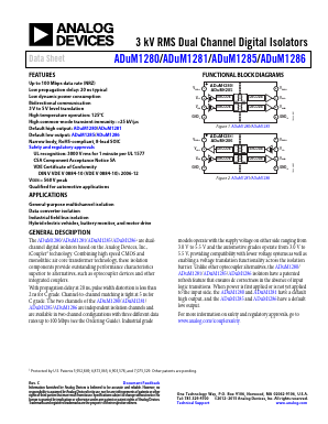 ADUM1285ARZ Datasheet PDF Analog Devices