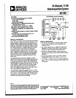 AD1362 Datasheet PDF Analog Devices