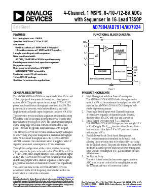 AD7904 Datasheet PDF Analog Devices