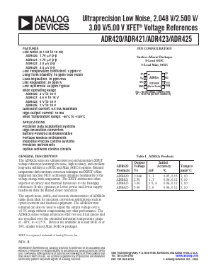ADR425 Datasheet PDF Analog Devices