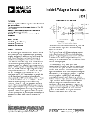 7B30-01-1 Datasheet PDF Analog Devices