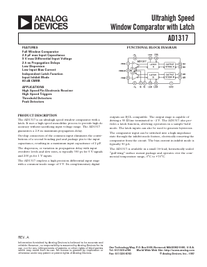AD1317 Datasheet PDF Analog Devices