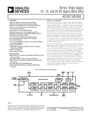 AD1858 Datasheet PDF Analog Devices