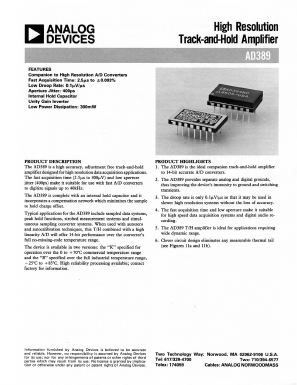 AD389KD Datasheet PDF Analog Devices