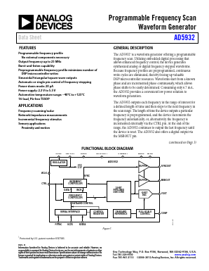 AD5932YRUZ Datasheet PDF Analog Devices