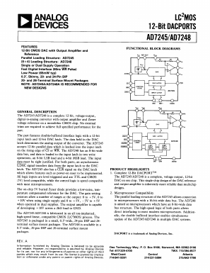 AD7245SQ Datasheet PDF Analog Devices