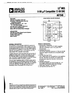 AD7548JR Datasheet PDF Analog Devices