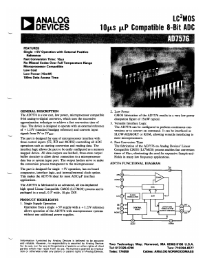 AD7576AQ Datasheet PDF Analog Devices