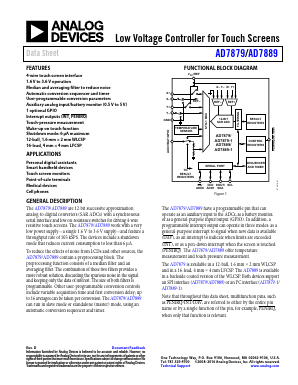 AD7879ACPZ-500R7 Datasheet PDF Analog Devices