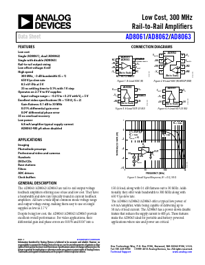 AD8061ART-REEL7 Datasheet PDF Analog Devices