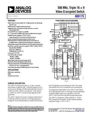 AD8175-EVALZ Datasheet PDF Analog Devices