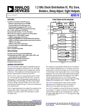 AD9510-VCO Datasheet PDF Analog Devices