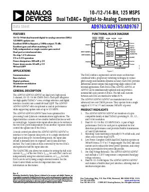 AD9765AST Datasheet PDF Analog Devices