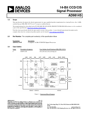 AD9814-703F Datasheet PDF Analog Devices
