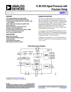 AD9971 Datasheet PDF Analog Devices