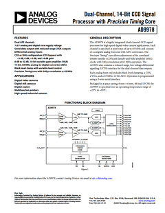 AD9978 Datasheet PDF Analog Devices
