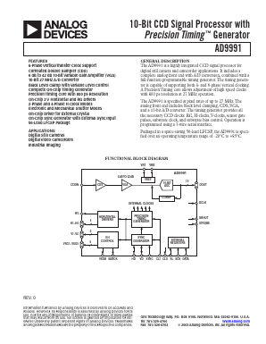 AD9991 Datasheet PDF Analog Devices