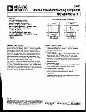 ADG527A Datasheet PDF Analog Devices