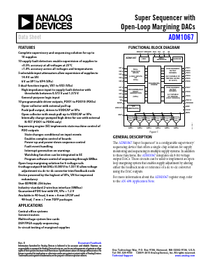 ADM1067 Datasheet PDF Analog Devices