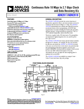 ADN2817ACPZ-RL7 Datasheet PDF Analog Devices
