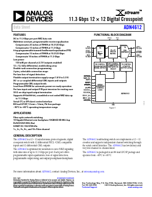 ADN4612 Datasheet PDF Analog Devices